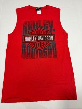 Harley-Davidson Red Logo Crew Neck Tee